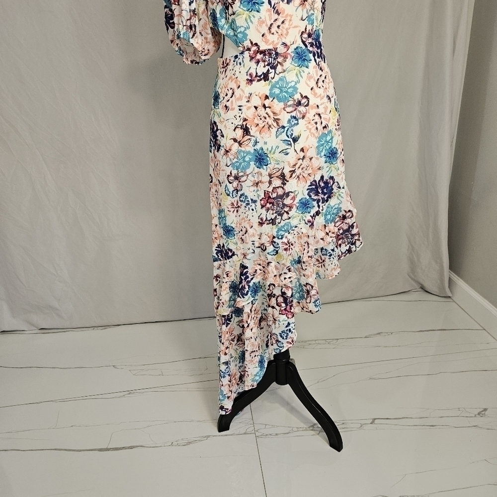 NWT✨️BCBGMAXAZRIA Women' Special Events| Fleur Asymmetrical Dress Gardenia Sz 12 - Picture 16 of 16
